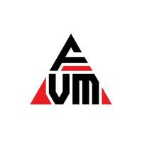 diseño de logotipo de letra triangular fvm con forma de triángulo. monograma de diseño del logotipo del triángulo fvm. plantilla de logotipo de vector de triángulo fvm con color rojo. logotipo triangular fvm logotipo simple, elegante y lujoso.