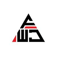 diseño de logotipo de letra triangular fwi con forma de triángulo. monograma de diseño del logotipo del triángulo fwi. plantilla de logotipo de vector de triángulo fwi con color rojo. logotipo triangular fwi logotipo simple, elegante y lujoso.