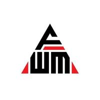 diseño de logotipo de letra de triángulo fwm con forma de triángulo. monograma de diseño de logotipo de triángulo fwm. plantilla de logotipo de vector de triángulo fwm con color rojo. logotipo triangular fwm logotipo simple, elegante y lujoso.