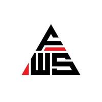 diseño de logotipo de letra triangular fws con forma de triángulo. monograma de diseño de logotipo de triángulo fws. plantilla de logotipo de vector de triángulo fws con color rojo. logotipo triangular fws logotipo simple, elegante y lujoso.