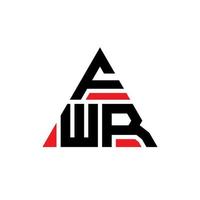 diseño de logotipo de letra de triángulo fwr con forma de triángulo. monograma de diseño de logotipo de triángulo fwr. plantilla de logotipo de vector de triángulo fwr con color rojo. logotipo triangular fwr logotipo simple, elegante y lujoso.