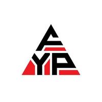 FYP triangle letter logo design with triangle shape. FYP triangle logo design monogram. FYP triangle vector logo template with red color. FYP triangular logo Simple, Elegant, and Luxurious Logo.