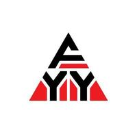 diseño de logotipo de letra de triángulo fyy con forma de triángulo. monograma de diseño de logotipo de triángulo fyy. plantilla de logotipo de vector de triángulo fyy con color rojo. logotipo triangular fyy logotipo simple, elegante y lujoso.