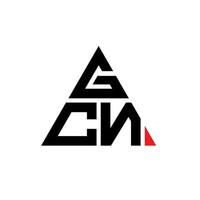 GCN triangle letter logo design with triangle shape. GCN triangle logo design monogram. GCN triangle vector logo template with red color. GCN triangular logo Simple, Elegant, and Luxurious Logo.