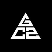 diseño de logotipo de letra triangular gcz con forma de triángulo. monograma de diseño del logotipo del triángulo gcz. plantilla de logotipo de vector de triángulo gcz con color rojo. logotipo triangular gcz logotipo simple, elegante y lujoso.
