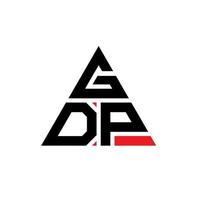 diseño de logotipo de letra triangular gdp con forma de triángulo. monograma de diseño del logotipo del triángulo del pib. plantilla de logotipo de vector de triángulo gdp con color rojo. logotipo triangular gdp logotipo simple, elegante y lujoso.