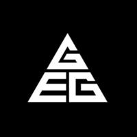 GEG triangle letter logo design with triangle shape. GEG triangle logo design monogram. GEG triangle vector logo template with red color. GEG triangular logo Simple, Elegant, and Luxurious Logo.