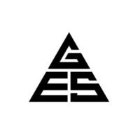 diseño de logotipo de letra triangular ges con forma de triángulo. monograma de diseño de logotipo de triángulo ges. plantilla de logotipo de vector de triángulo ges con color rojo. logo triangular ges logo simple, elegante y lujoso.