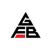diseño de logotipo de letra de triángulo gfb con forma de triángulo. monograma de diseño del logotipo del triángulo gfb. plantilla de logotipo de vector de triángulo gfb con color rojo. logotipo triangular gfb logotipo simple, elegante y lujoso.