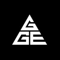 gge diseño de logotipo de letra triangular con forma de triángulo. monograma de diseño de logotipo de triángulo gge. plantilla de logotipo de vector de triángulo gge con color rojo. logotipo triangular gge logotipo simple, elegante y lujoso.