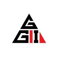 Diseño de logotipo de letra triangular ggi con forma de triángulo. monograma de diseño del logotipo del triángulo ggi. plantilla de logotipo de vector de triángulo ggi con color rojo. logo triangular ggi logo simple, elegante y lujoso.