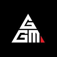 Diseño de logotipo de letra triangular ggm con forma de triángulo. monograma de diseño de logotipo de triángulo ggm. plantilla de logotipo de vector de triángulo ggm con color rojo. logo triangular ggm logo simple, elegante y lujoso.