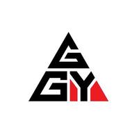 diseño de logotipo de letra de triángulo ggy con forma de triángulo. monograma de diseño de logotipo de triángulo ggy. plantilla de logotipo de vector de triángulo ggy con color rojo. logo triangular ggy logo simple, elegante y lujoso.