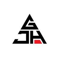 diseño de logotipo de letra triangular gjh con forma de triángulo. monograma de diseño del logotipo del triángulo gjh. plantilla de logotipo de vector de triángulo gjh con color rojo. logotipo triangular gjh logotipo simple, elegante y lujoso.