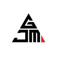 Diseño de logotipo de letra triangular gjm con forma de triángulo. monograma de diseño de logotipo de triángulo gjm. plantilla de logotipo de vector de triángulo gjm con color rojo. logotipo triangular gjm logotipo simple, elegante y lujoso.