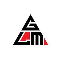 diseño de logotipo de letra triangular glm con forma de triángulo. monograma de diseño de logotipo de triángulo glm. plantilla de logotipo de vector de triángulo glm con color rojo. logotipo triangular glm logotipo simple, elegante y lujoso.