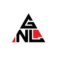 GNL triangle letter logo design with triangle shape. GNL triangle logo design monogram. GNL triangle vector logo template with red color. GNL triangular logo Simple, Elegant, and Luxurious Logo.