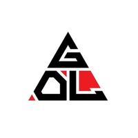 GOL triangle letter logo design with triangle shape. GOL triangle logo design monogram. GOL triangle vector logo template with red color. GOL triangular logo Simple, Elegant, and Luxurious Logo.