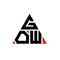 GOW triangle letter logo design with triangle shape. GOW triangle logo design monogram. GOW triangle vector logo template with red color. GOW triangular logo Simple, Elegant, and Luxurious Logo.