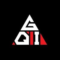 diseño de logotipo de letra triangular gqi con forma de triángulo. monograma de diseño del logotipo del triángulo gqi. plantilla de logotipo de vector de triángulo gqi con color rojo. logotipo triangular gqi logotipo simple, elegante y lujoso.