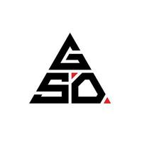 GSO triangle letter logo design with triangle shape. GSO triangle logo design monogram. GSO triangle vector logo template with red color. GSO triangular logo Simple, Elegant, and Luxurious Logo.