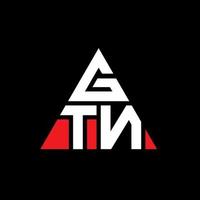 diseño de logotipo de letra de triángulo gtn con forma de triángulo. monograma de diseño de logotipo de triángulo gtn. plantilla de logotipo de vector de triángulo gtn con color rojo. logo triangular gtn logo simple, elegante y lujoso.