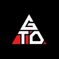 diseño de logotipo de letra triangular gto con forma de triángulo. monograma de diseño de logotipo de triángulo gto. plantilla de logotipo de vector de triángulo gto con color rojo. logotipo triangular gto logotipo simple, elegante y lujoso.