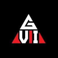 GVI triangle letter logo design with triangle shape. GVI triangle logo design monogram. GVI triangle vector logo template with red color. GVI triangular logo Simple, Elegant, and Luxurious Logo.