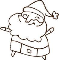 dibujo al carboncillo de santa claus vector