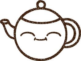 Teapot Charcoal Drawing vector