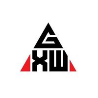 GXW triangle letter logo design with triangle shape. GXW triangle logo design monogram. GXW triangle vector logo template with red color. GXW triangular logo Simple, Elegant, and Luxurious Logo.