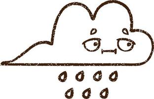 Cloud Charcoal Drawing vector