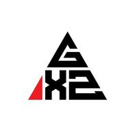 diseño de logotipo de letra triangular gxz con forma de triángulo. monograma de diseño del logotipo del triángulo gxz. plantilla de logotipo de vector de triángulo gxz con color rojo. logotipo triangular gxz logotipo simple, elegante y lujoso.