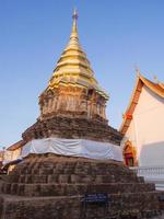 Pagoda and temple building in Thailand photo