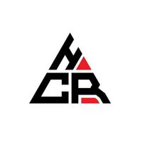diseño de logotipo de letra de triángulo hcr con forma de triángulo. monograma de diseño del logotipo del triángulo hcr. plantilla de logotipo de vector de triángulo hcr con color rojo. logotipo triangular hcr logotipo simple, elegante y lujoso.