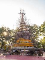 Pagoda and temple building in Thailand photo