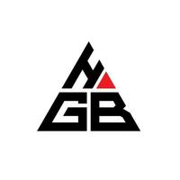 HGB triangle letter logo design with triangle shape. HGB triangle logo design monogram. HGB triangle vector logo template with red color. HGB triangular logo Simple, Elegant, and Luxurious Logo.