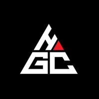 diseño de logotipo de letra triangular hgc con forma de triángulo. monograma de diseño del logotipo del triángulo hgc. plantilla de logotipo de vector de triángulo hgc con color rojo. logotipo triangular hgc logotipo simple, elegante y lujoso.