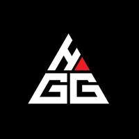 diseño de logotipo de letra de triángulo hgg con forma de triángulo. monograma de diseño del logotipo del triángulo hgg. plantilla de logotipo de vector de triángulo hgg con color rojo. logotipo triangular hgg logotipo simple, elegante y lujoso.