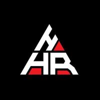 diseño de logotipo de letra triangular hhr con forma de triángulo. monograma de diseño de logotipo de triángulo hhr. plantilla de logotipo de vector de triángulo hhr con color rojo. logotipo triangular hhr logotipo simple, elegante y lujoso.