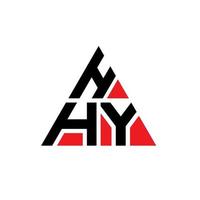 diseño de logotipo de letra triangular hhy con forma de triángulo. monograma de diseño de logotipo de triángulo hhy. plantilla de logotipo de vector de triángulo hhy con color rojo. logotipo triangular hhy logotipo simple, elegante y lujoso.