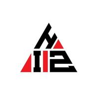 hiz diseño de logotipo de letra triangular con forma de triángulo. monograma de diseño de logotipo de triángulo hiz. hiz plantilla de logotipo de vector de triángulo con color rojo. hiz logo triangular logo simple, elegante y lujoso.