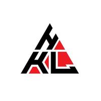 diseño de logotipo de letra de triángulo hkl con forma de triángulo. monograma de diseño de logotipo de triángulo hkl. plantilla de logotipo de vector de triángulo hkl con color rojo. logotipo triangular hkl logotipo simple, elegante y lujoso.