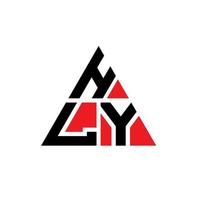 diseño de logotipo de letra de triángulo hly con forma de triángulo. monograma de diseño de logotipo de triángulo hly. plantilla de logotipo de vector de triángulo hly con color rojo. logotipo triangular hly logotipo simple, elegante y lujoso.