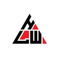 diseño de logotipo de letra de triángulo hlw con forma de triángulo. monograma de diseño de logotipo de triángulo hlw. plantilla de logotipo de vector de triángulo hlw con color rojo. logotipo triangular hlw logotipo simple, elegante y lujoso.