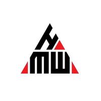 HMW triangle letter logo design with triangle shape. HMW triangle logo design monogram. HMW triangle vector logo template with red color. HMW triangular logo Simple, Elegant, and Luxurious Logo.