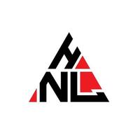 HNL triangle letter logo design with triangle shape. HNL triangle logo design monogram. HNL triangle vector logo template with red color. HNL triangular logo Simple, Elegant, and Luxurious Logo.