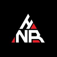 diseño de logotipo de letra de triángulo hnr con forma de triángulo. monograma de diseño de logotipo de triángulo hnr. plantilla de logotipo de vector de triángulo hnr con color rojo. logotipo triangular hnr logotipo simple, elegante y lujoso.