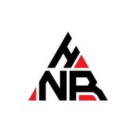 HNR triangle letter logo design with triangle shape. HNR triangle logo design monogram. HNR triangle vector logo template with red color. HNR triangular logo Simple, Elegant, and Luxurious Logo.