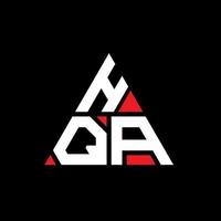 diseño de logotipo de letra triangular hqa con forma de triángulo. monograma de diseño de logotipo de triángulo hqa. plantilla de logotipo de vector de triángulo hqa con color rojo. logotipo triangular hqa logotipo simple, elegante y lujoso.